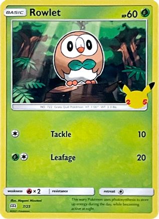 Rowlet - 7/25 7/25 - [McDonalds 25th Anniversary Promos]