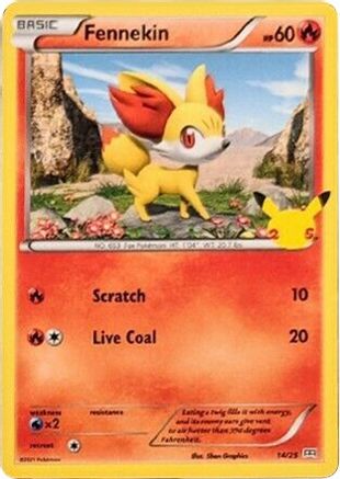 Fennekin - 14/25 14/25 - [McDonalds 25th Anniversary Promos]