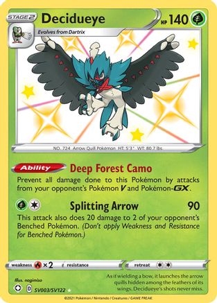 Decidueye (SV003/SV122) [Épée et Bouclier : Shining Fates] 