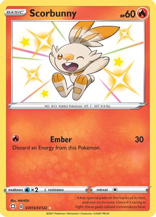 Scorbunny (SV015/SV122) [Épée et Bouclier : Shining Fates] 