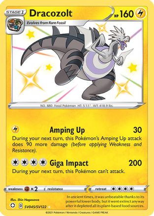 Dracozolt (SV045/SV122) [Épée et Bouclier : Shining Fates] 