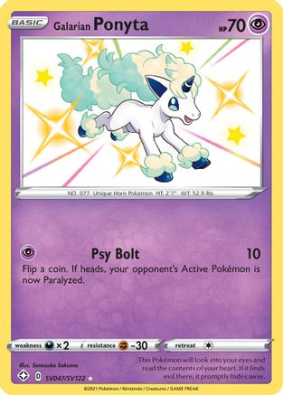 Ponyta de Galar (SV047/SV122) [Épée et Bouclier : Shining Fates] 