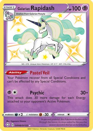 Galarian Rapidash (SV048/SV122) [Épée et Bouclier : Shining Fates] 