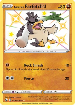 Galarian Farfetch'd (SV063/SV122) [Épée et Bouclier : Shining Fates] 