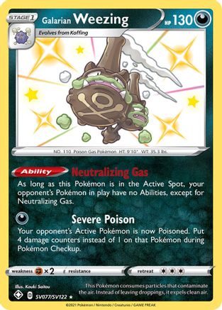Galarian Weezing SV077/122 - [Shining Fates Shiny Vault] Holofoil
