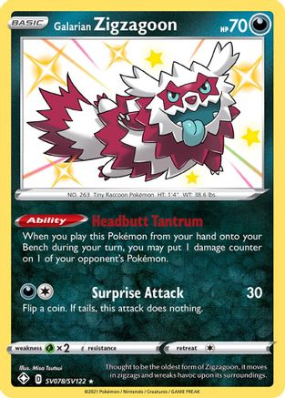 Galarian Zigzagoon SV078/122 - [Shining Fates Shiny Vault] Holofoil