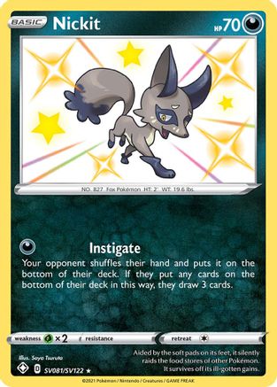 Nickit (SV081/SV122) [Épée et Bouclier : Shining Fates] 