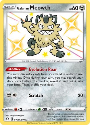 Miaouss de Galar (SV086/SV122) [Épée et Bouclier : Shining Fates] 
