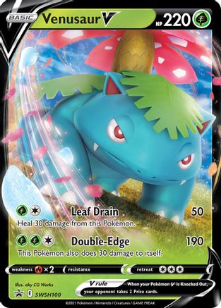 Venusaur V (SWSH100) [Épée et Bouclier : Promos Black Star] 
