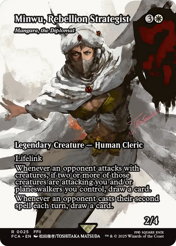 Mangara, the Diplomat (FCA-025) - [FINAL FANTASY: Through the Ages] / Minwu, Rebellion Strategist (Borderless)