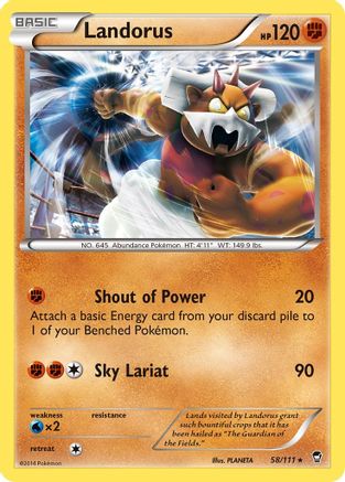 Landorus (58/111) (Thème Deck Exclusif) [XY : Furious Fists] 