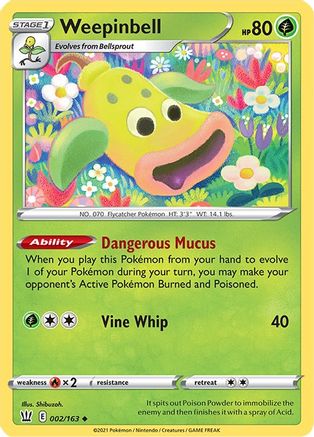 Weepinbell (002/163) [Épée et bouclier : styles de combat] 