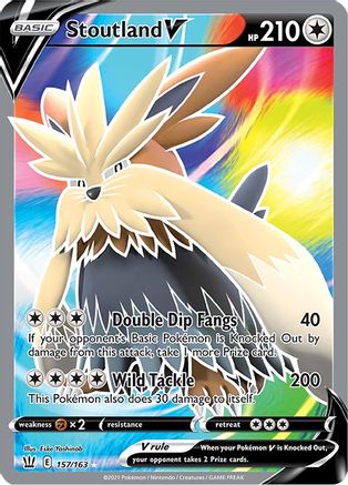Stoutland V (Full Art) 157/163 - [SWSH05 Battle Styles] Holofoil