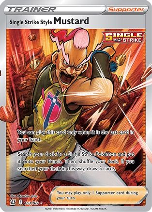 Single Strike Style Mustard (Full Art) 163/163 - [SWSH05 Battle Styles] Holofoil