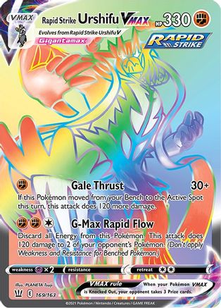 Rapid Strike Urshifu VMAX (Secret) 169/163 - [SWSH05 Battle Styles] Holofoil