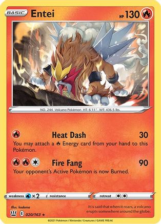 Entei (020/163) [Épée et bouclier : styles de combat] 