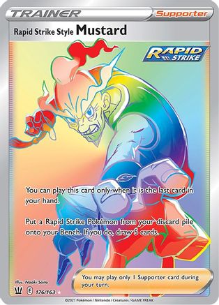 Rapid Strike Style Mustard (Secret) 176/163 - [SWSH05 Battle Styles] Holofoil