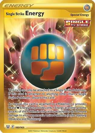 Single Strike Energy (Secret) 183/163 - [SWSH05 Battle Styles] Holofoil