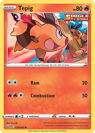 Tepig (023/163) [Épée et bouclier : styles de combat] 