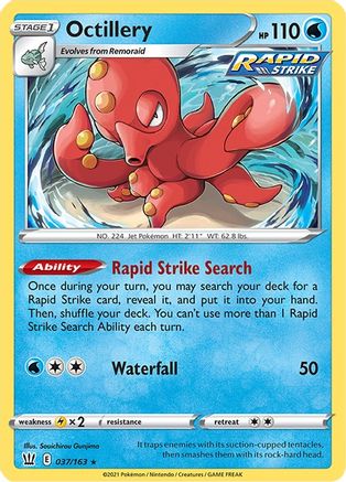 Octillery 37/163 - [SWSH05 Battle Styles] Holofoil