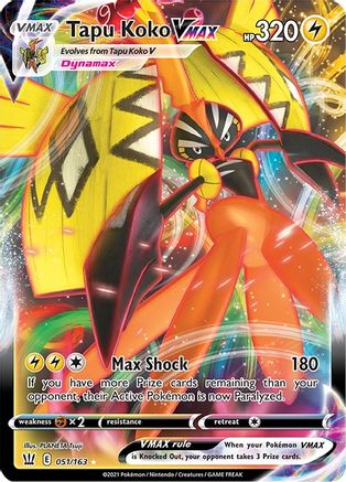Tapu Koko VMAX 51/163 - [SWSH05 Battle Styles] Holofoil