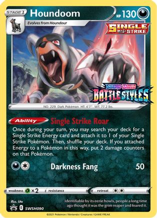 Houndoom - SWSH090 (Prerelease) SWSH090/307 - [SWSH Sword & Shield Promo Cards] Holofoil