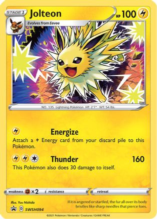 Jolteon - SWSH094 SWSH094/307 - [SWSH Sword & Shield Promo Cards] Holofoil