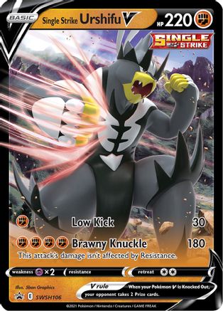 Single Strike Urshifu V - SWSH106 SWSH106/307 - [SWSH Sword & Shield Promo Cards] Holofoil