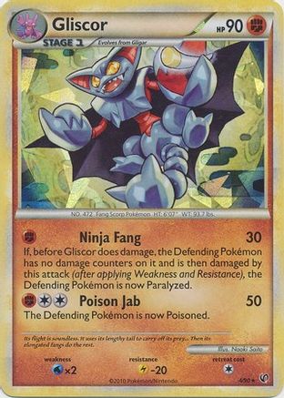 Gliscor (4/90) (Cracked Ice Holo) (Blister exclusif) [HeartGold &amp; SoulSilver : Intrépide] 