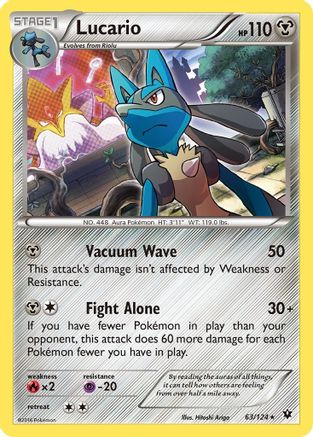 Lucario (63/124) (Cosmos Holo) [XY : Fates Collide] 