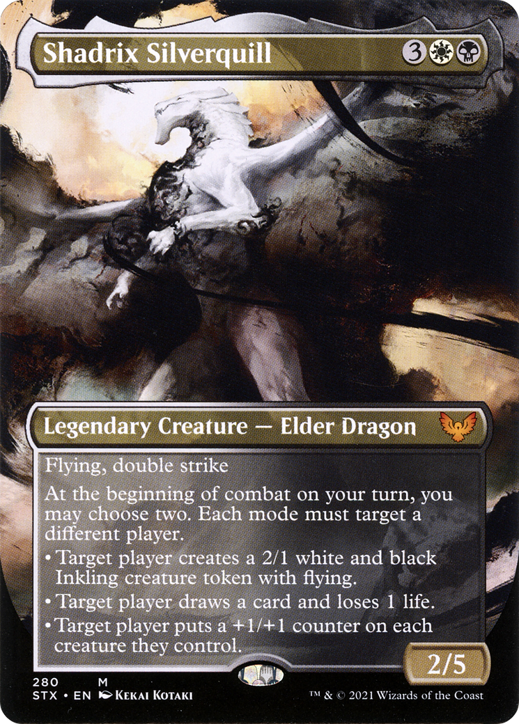 Shadrix Silverquill (STX-280) - [Strixhaven: School of Mages] (Borderless) Foil