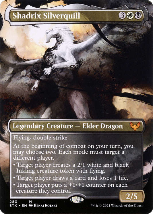 Shadrix Silverquill (STX-280) - [Strixhaven: School of Mages] (Borderless) Foil