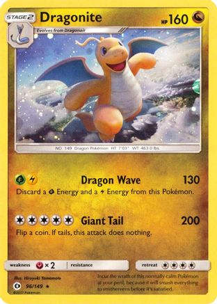Dragonite (96/149) (Cosmos Holo) [Soleil et Lune : Ensemble de base] 