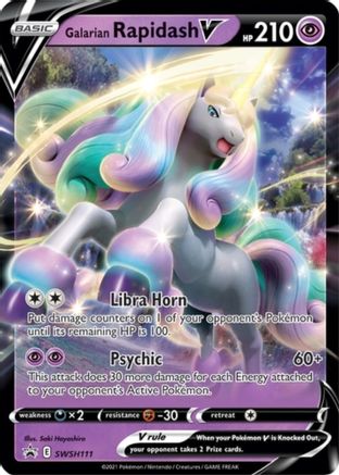 Galarian Rapidash V (SWSH111) [Épée et Bouclier : Promos Black Star] 
