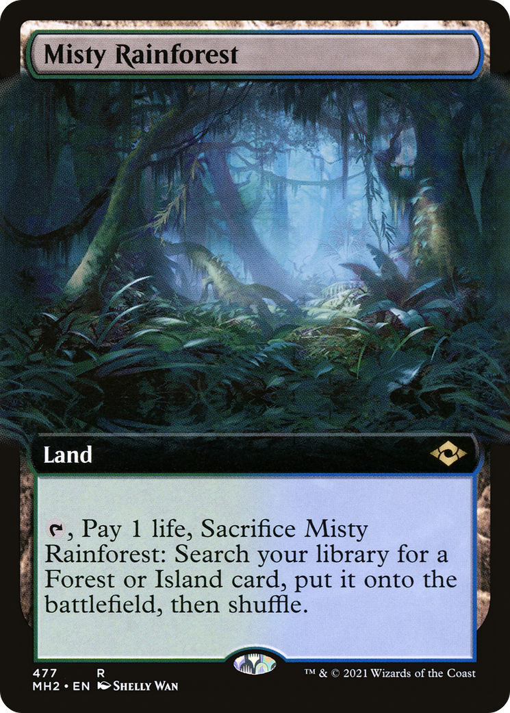 Misty Rainforest (MH2-477) - [Modern Horizons 2]: (Extended Art)