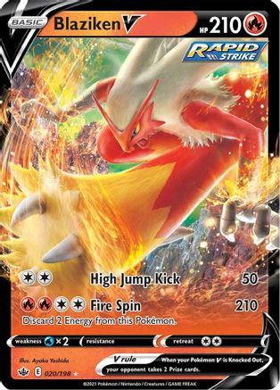 Blaziken V (020/198) [Épée et bouclier : Chilling Reign] 