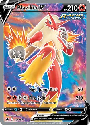 Blaziken V (Full Art) 161/198 - [SWSH06 Chilling Reign] Holofoil