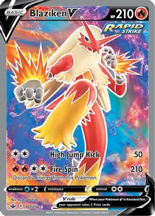 Blaziken V (161/198) [Épée et bouclier : Chilling Reign] 