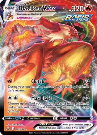 Blaziken VMAX (021/198) [Épée et bouclier : Chilling Reign] 