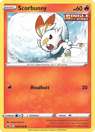 Scorbunny (026/198) [Épée et bouclier : Chilling Reign] 