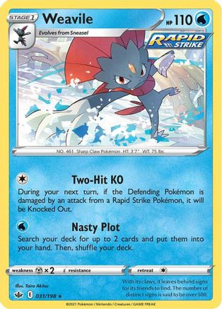 Weavile (031/198) [Épée et bouclier : Chilling Reign] 