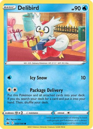 Delibird (032/198) [Épée et bouclier : Chilling Reign] 