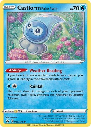 Castform Rainy Form (033/198) [Sword & Shield: Chilling Reign]