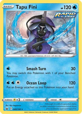 Tapu Fini (040/198) [Sword & Shield: Chilling Reign]