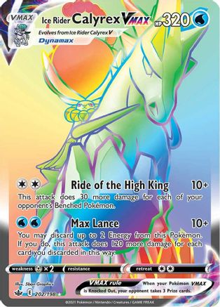 Ice Rider Calyrex VMAX (202/198) [Épée et bouclier : Chilling Reign] 