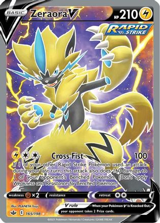 Zeraora V (165/198) [Épée et bouclier : Chilling Reign] 