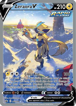 Zeraora V (Alternate Full Art) 166/198 - [SWSH06 Chilling Reign] Holofoil