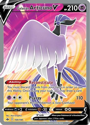 Galarian Articuno V (Full Art) 169/198 - [SWSH06 Chilling Reign] Holofoil