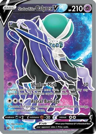 Shadow Rider Calyrex V (Full Art) 171/198 - [SWSH06 Chilling Reign] Holofoil
