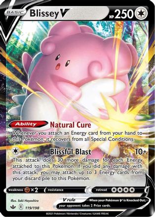 Blissey V (119/198) [Sword & Shield: Chilling Reign]